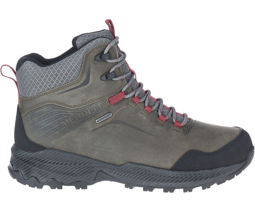 Buty Merrell Forestbound Mid Wasserdicht - Buty Trekkingowe Męskie Merrell - Szare [UTXVL-3456]